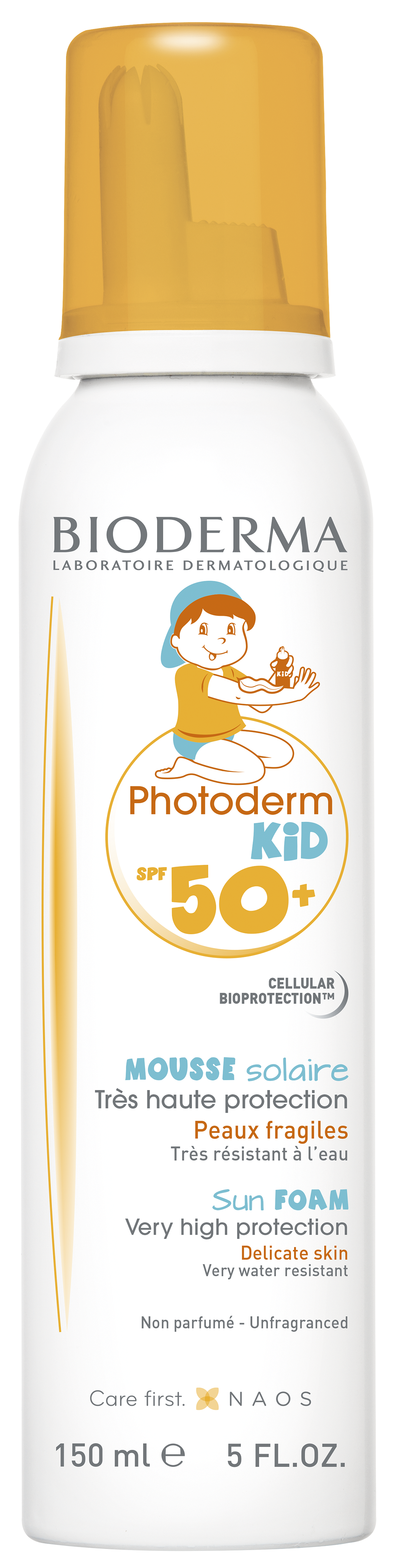 BIODERMA PHOTODERM KID MOUSSE SPF50+ HABSPRAY 150 ML képe