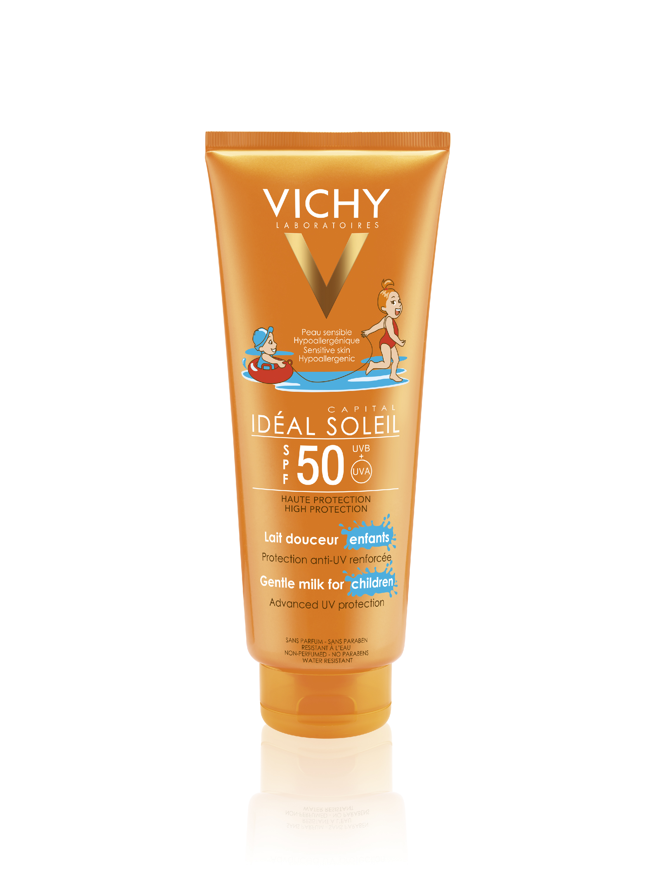 Vichy Idéal Soleil Hidratáló naptej gyerek arcra és testre SPF50 300 ml képe