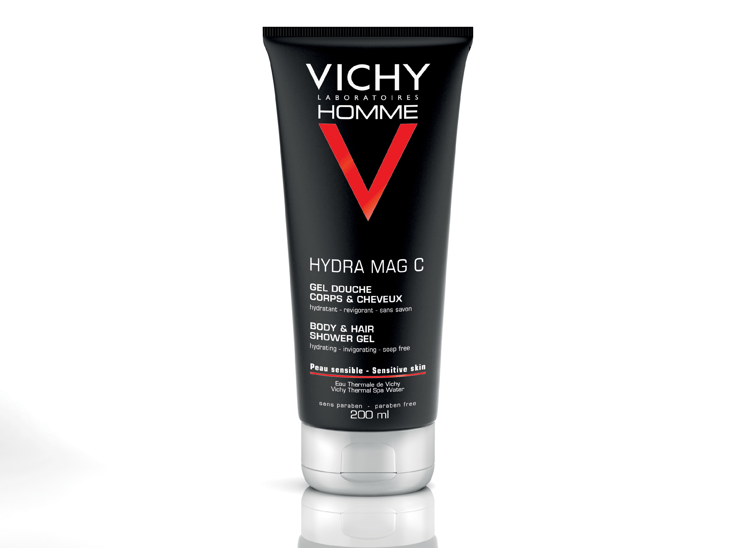 Vichy Homme Hydra Mag C Hidratáló-frissítő tusfürdő férfiaknak testre és hajra 200 ml képe