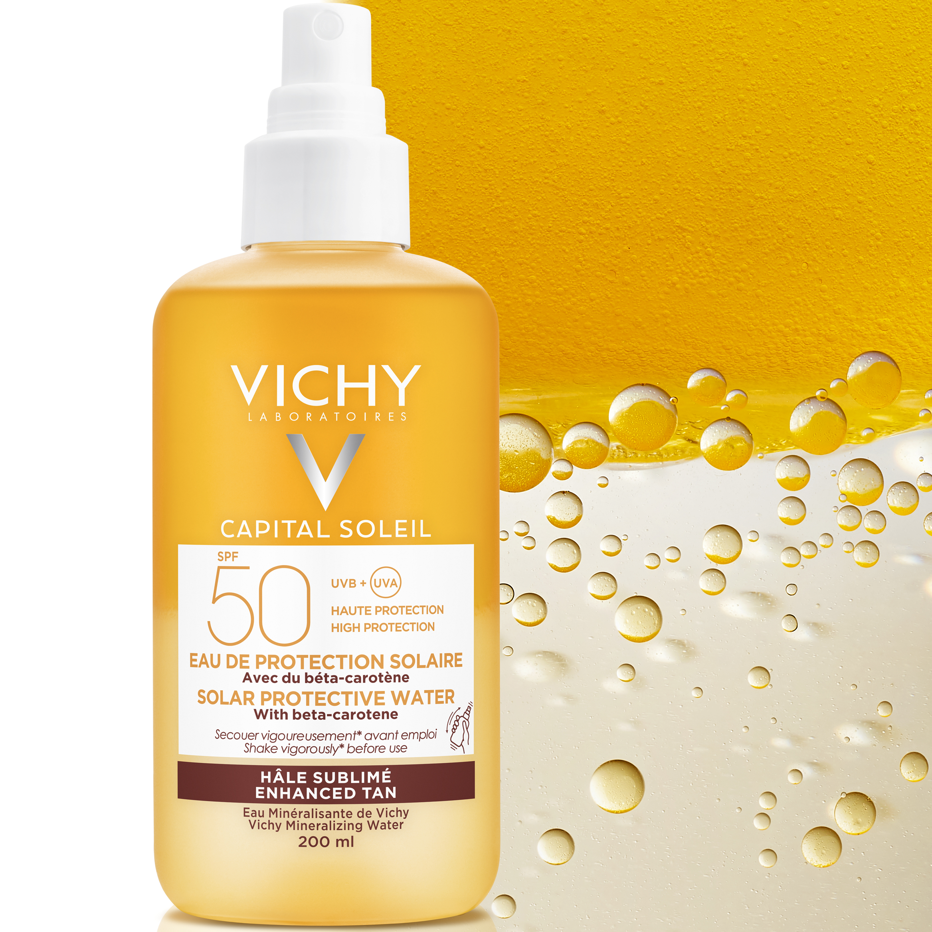 Vichy Capital Soleil Ultra-könnyű napvédő spray béta-karotinnal SPF50 200ml képe